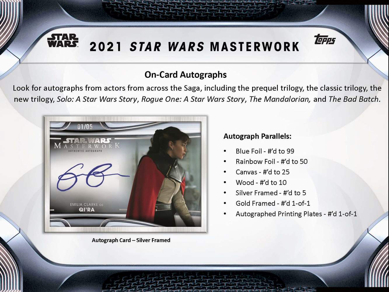 Star Wars MasterWork 2021 • Collection • Star Wars Universe